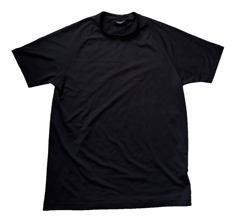 DKNY Men’s Large Black Performance T-Shirt Stretch Short Sleeve Crew